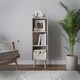 image 3 of 3-Tier Cube Display Cabinet with Scandinavian Legs | Brown | Antique Oak & Beech | 1