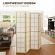 image 5 of HOMCOM Indoor Room Partition, 4 Panel Folding Room Divider, 160 x 170cm Brown | White | 160W x 170H x 1.7Dcm