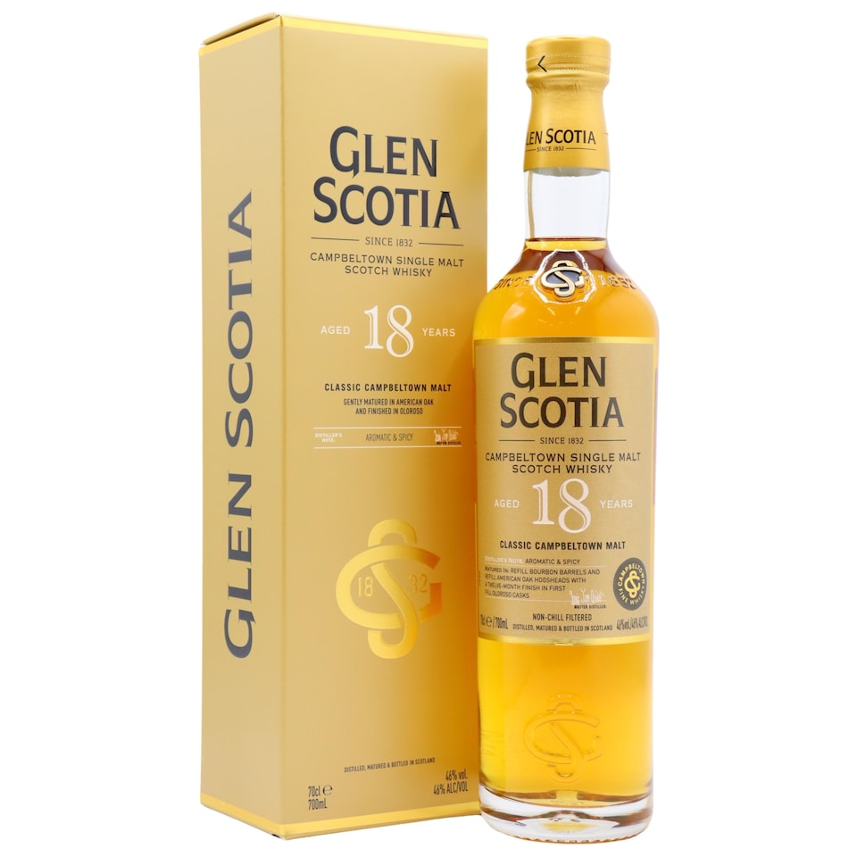 image 1 of Glen Scotia - Campbeltown Single Malt Scotch 18 year old Whisky