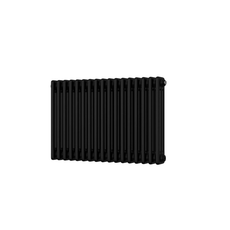 image 1 of Alpha Triple Column Heated Bathroom Radiator - Black - (H) 500mm x (W) 777mm