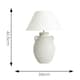 image 3 of ValueLights Daphne Linen Tapered Lamp Shade Stoneware Ceramic Vase Table Lamp Grey