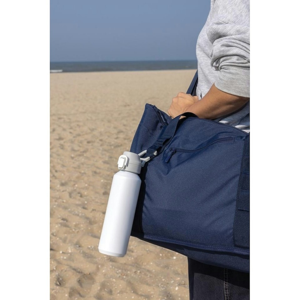 image 1 of XD Collection Via Lockable Recycled Stainless Steel 600ml Sports Bottle - White - One Size