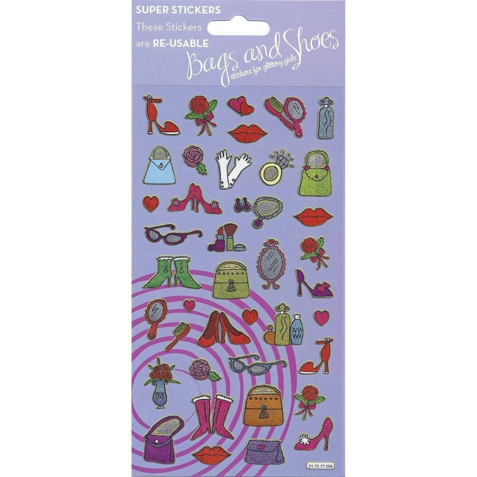 Paper Projects Glitter Bags And Shoes Stickers - Multicoloured - One Size