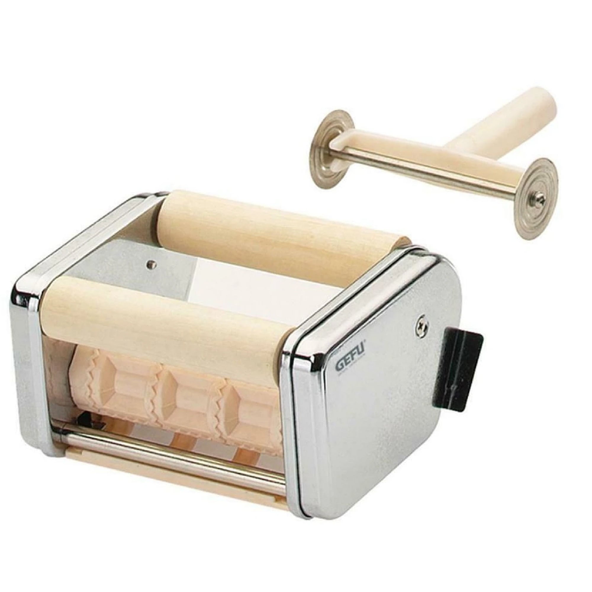 Gefu Pasta Perfetta Ravioli Maker Attachment in Silver