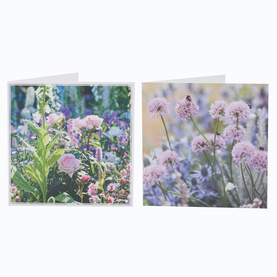 image 1 of Open Cards - Pink Flower Scenes