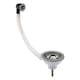 image 1 of Balterley Fireclay Kitchen Sink Basket Strainer Waste with Overflow | Silver | Brushed Nickel | 1