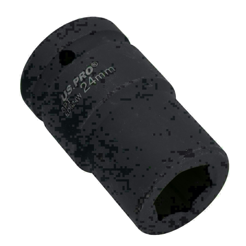 image 1 of 1" Drive 24mm Double Deep Impact Impacted Socket 6 Sided Single Hex HGV