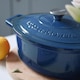 image 7 of Argon Tableware Oval Cast Iron Casserole Dish - 4.68L - Midnight Blue | Blue | Midnight Blue | 1