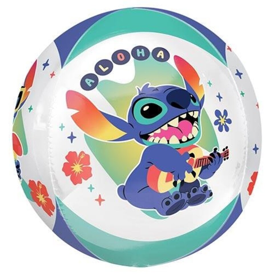 image 1 of Stitch Disney Lilo & Stitch Orbz Foil Helium Balloon 38cm / 15 in Multi