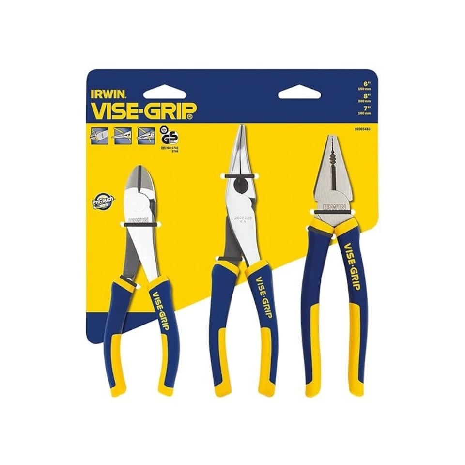 image 1 of Irwin Vise-grip Pro Pliers Set, 3 Piece - Multi Colour - One Size