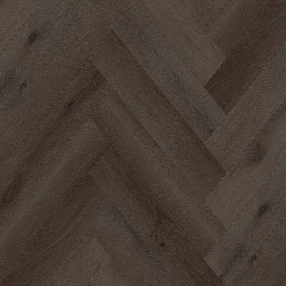 image 1 of Allo LH Arctic Oak 8mm SPC Click LVT Flooring Herringbone Wood Effect, For Commercial Use | Brown | Arctic | Coverage per Pack: 1.75m² | 1