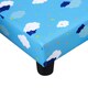 image 8 of HOMCOM Kids Armchair Children Mini Sofa Wood Frame w/ Footrest Cute Cloud Star Blue