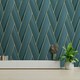 image 2 of Debona Armando Herringbone Wallpaper - Teal/Gold - 10m x 53cm Green