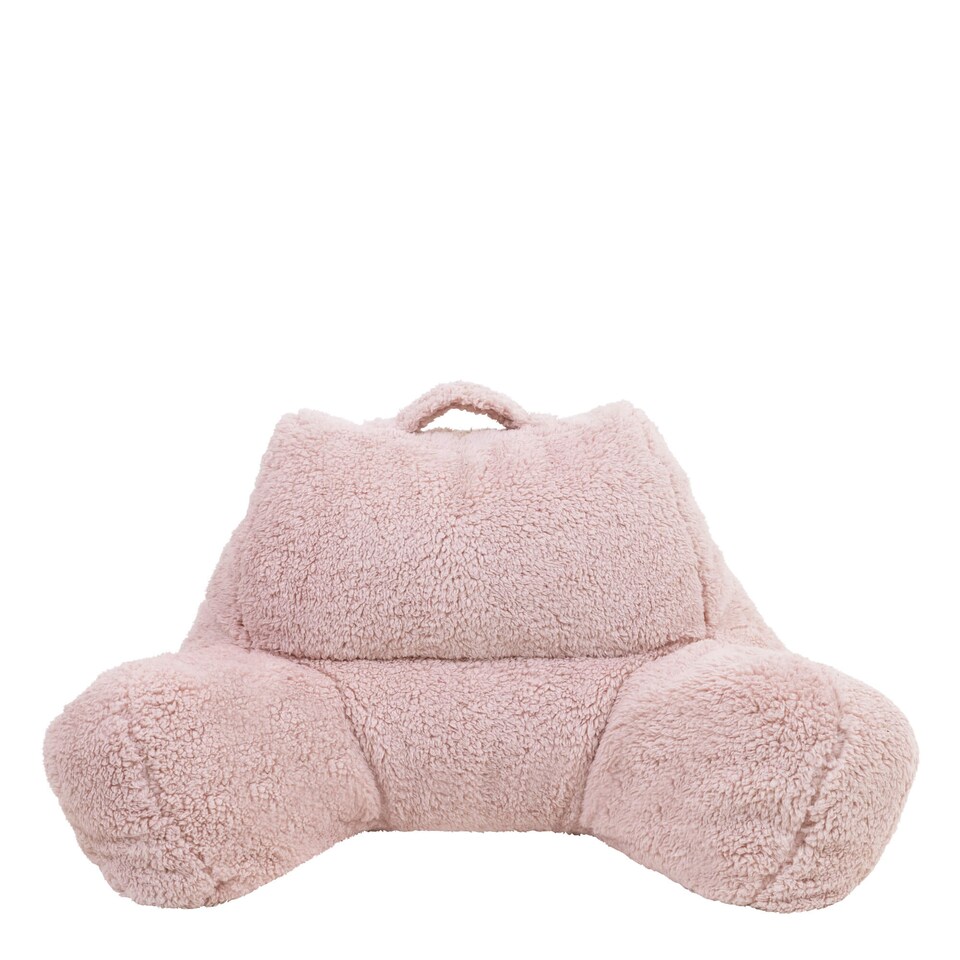 image 1 of Icon Cuddle Cushion and Kids Kingston Rabbit Faux Fur Classic Bean Bag, Rose Dust