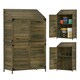 image 1 of Outsunny Wooden Garden Storage Shed w/Double Doors and Shelves, Green Green