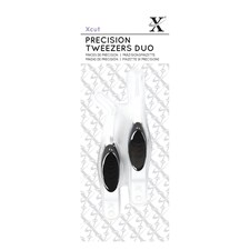 Xcut Precision Tweezers, Black & White, Pack of 2