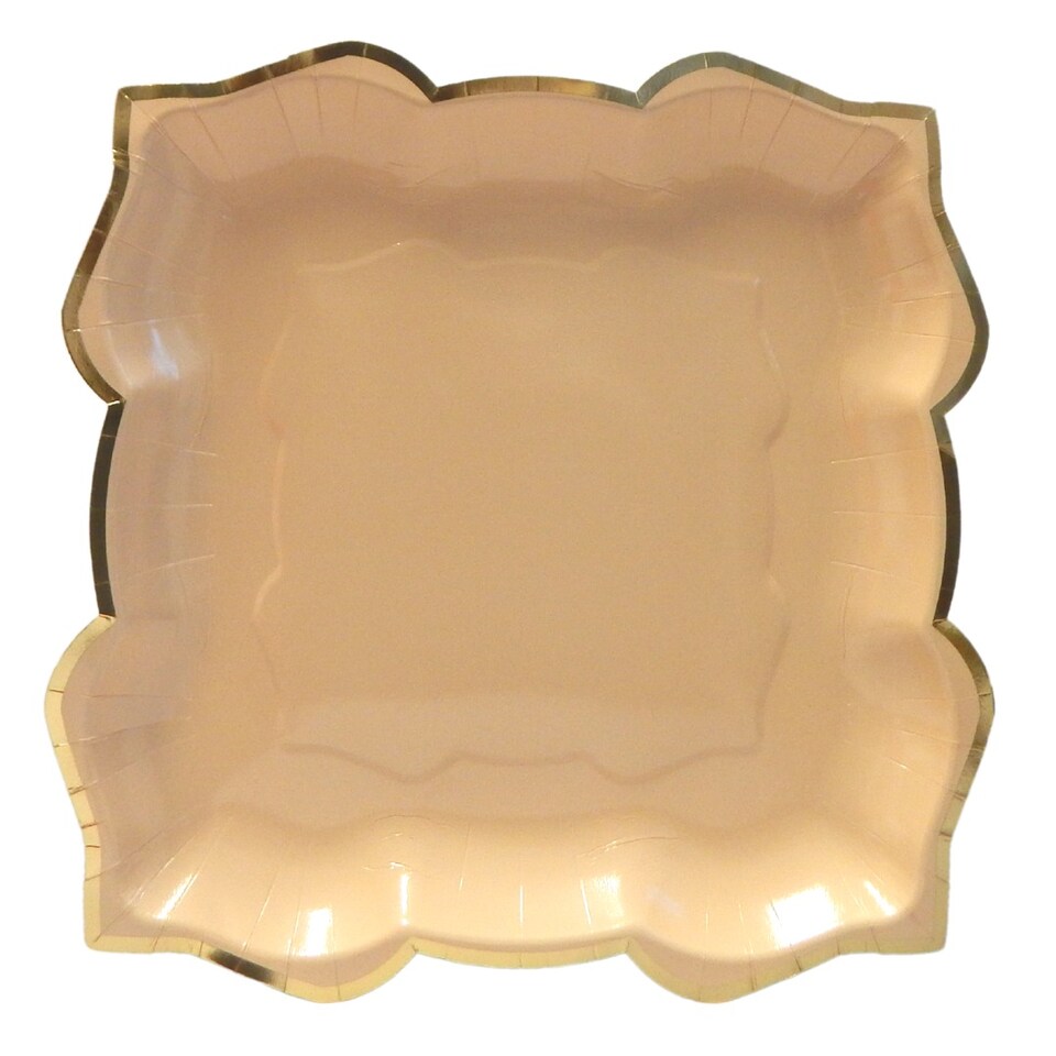 image 1 of Lotus Large Party Plates (10pk) - Stone (Beige) | Brown | Beige | 30 | 10