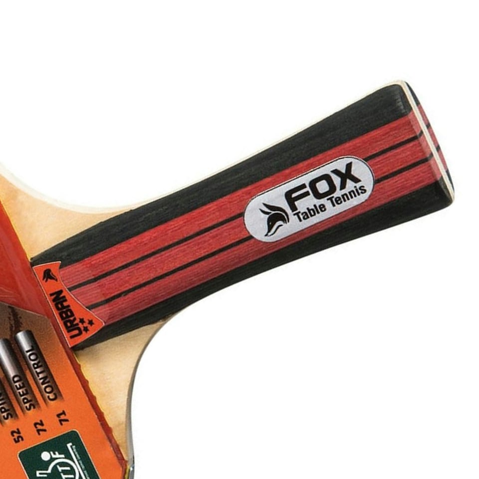 image 1 of Fox TT Urban 3 Star Table Tennis Bat - Black/Red - One Size