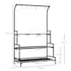 image 3 of Outsunny 3 Tiered Plant Rack Stand with Hanging Hooks for Indoor Outdoor Use