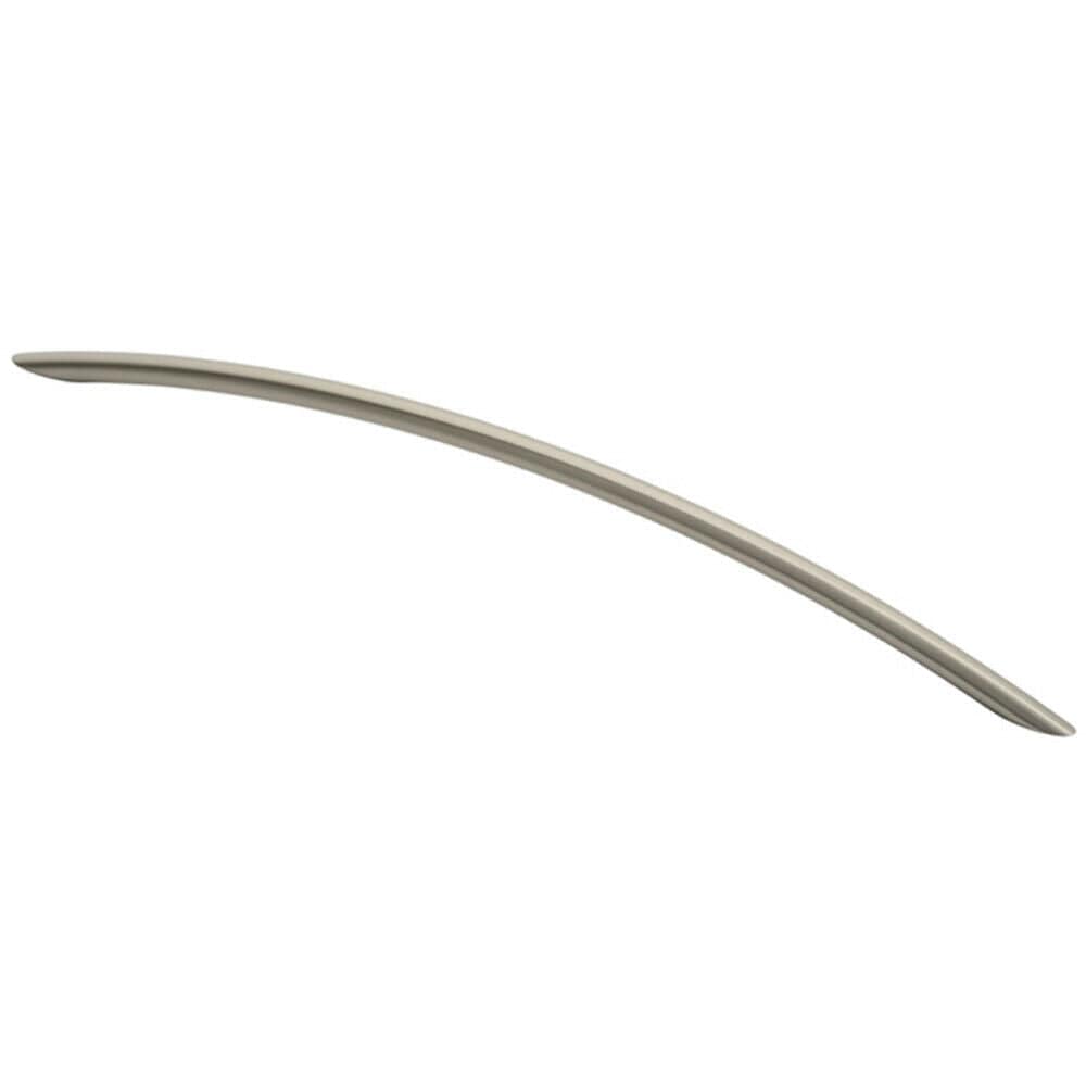 Loops Curved Bow Cabinet Pull Handle 372 x 10mm 320mm Fixing Centres Satin Nickel in Metallics