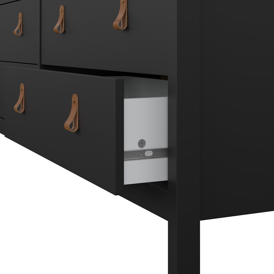 image 1 of Barcelona Double Dresser 4+4 Drawers in Matt Black