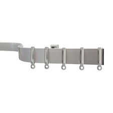 60cm Silver Straight Aluminium Curtain Track | Silver | Silver