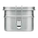 image 2 of MidOcean Double Chan Stainless Steel Lunch Box - Matt Silver - One Size