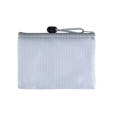 Pack of 12 A6 Grey PVC Mesh Zip Bags