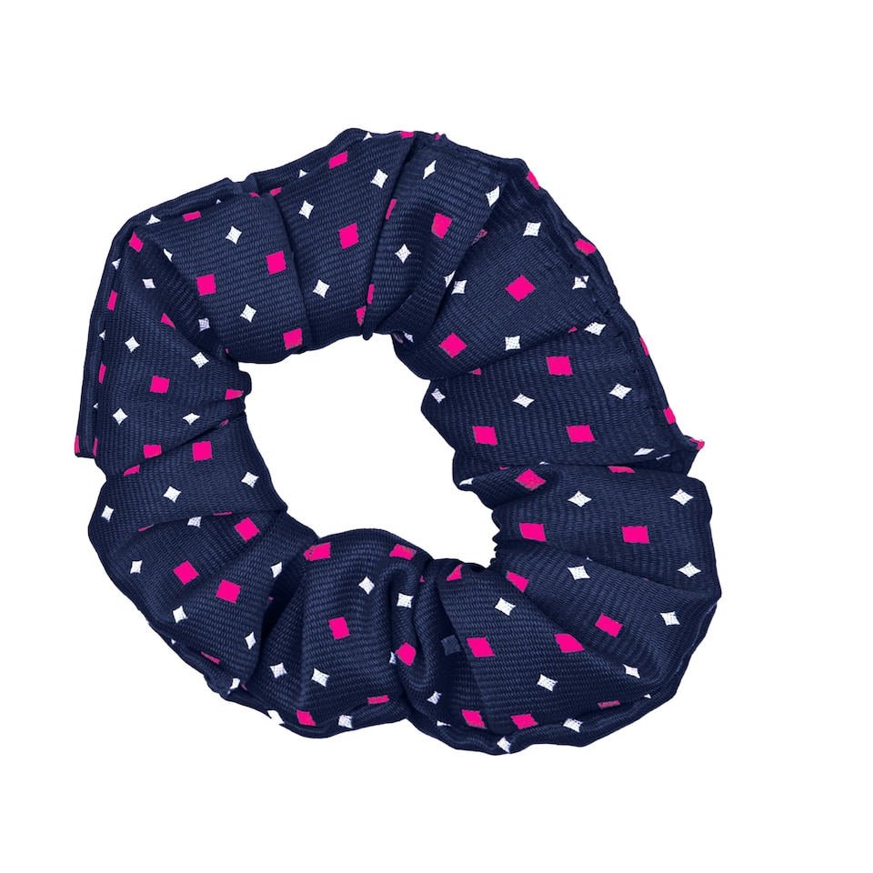 image 1 of Supreme Products Diamond Scrunchie - Navy/Pink - One Size | Blue | 1