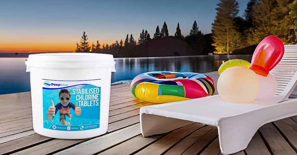 image 1 of Deep Blue Pro - 200g STABILISED Chlorine Tablets 10kg SLOW RELEASE