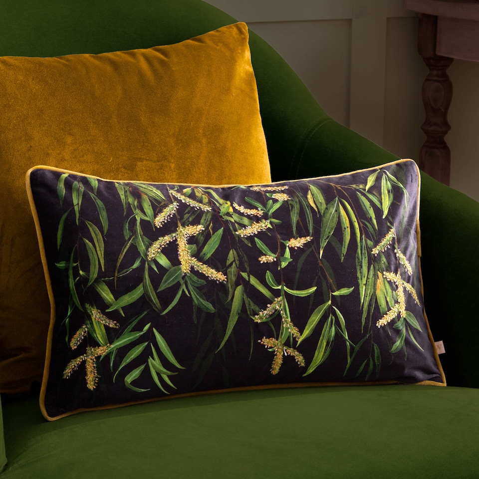 image 1 of Wylder Braywick Willow Embroidered Cushion, , 30 x 50cm