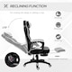 image 5 of Vinsetto Computer Gaming Chair, Racing Desk Chair with Lumbar Support and Footrest, PU Leather Gamer Chair with Headrest and Swivel Wheels for Home, White