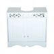 image 8 of HOMCOM Bathroom Under Sink Storage Cabinet 2 Door Wooden Cupboard Vanity Units | White | White