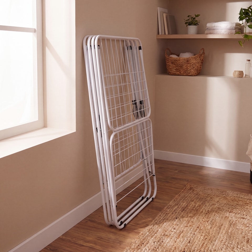 image 1 of Home Vida Winged Airer Freestanding Metal Folding Clothes Drying Rack