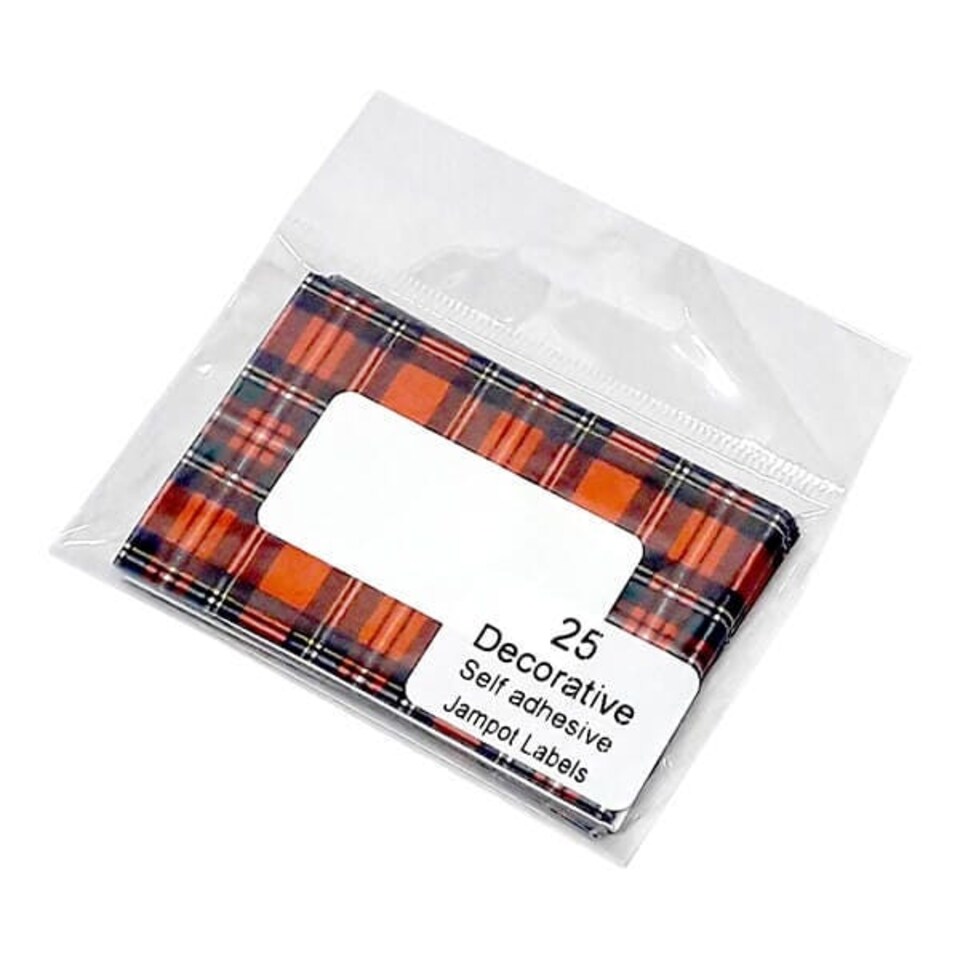 NJ Products Tartan Jam Pot Labels