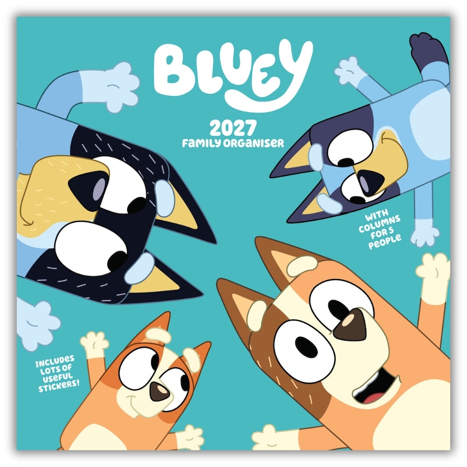 image 1 of BLUEY 2027 FAMILY ORGANISER CALENDAR