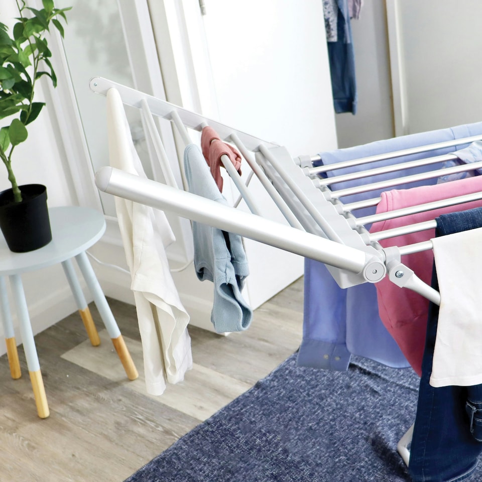 image 1 of Igenix IGHA01220S Winged Electric Heated Airer, Foldable & Lightweight, Silver