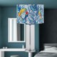 image 6 of Aura - Chrome Table Lamp with Parrot Velvet Shade Chrome | Multi