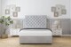 image 2 of Sloomy Mayfair Silver Naples Divan Bed Base 2 Drawers Same Side With 54 Inch Floor Standing Headboard | Silver | Silver | Small Double | 1