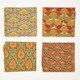 image 1 of Homescapes Set of 4 Art Deco Fat Quarters Fabric Bundles - Green Palette Multi