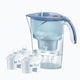 image 1 of LAICA Stream Line Water Filter Jug & 3 bi-flux Water Filter Cartridges Blue 2.3L - Made in Italy