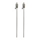 image 1 of Harbour Housewares Metal Barrel Garden Fire Torches - 1.46m - Silver - Pack of 2