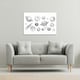 image 2 of Set of space objects planets, stars (Canvas Print) 77 x 51 x 4cm