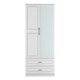 image 1 of Oxford 2 Drawer Double Mirrored Wardrobe in Signature White (Ready Assembled) | White | Signature White