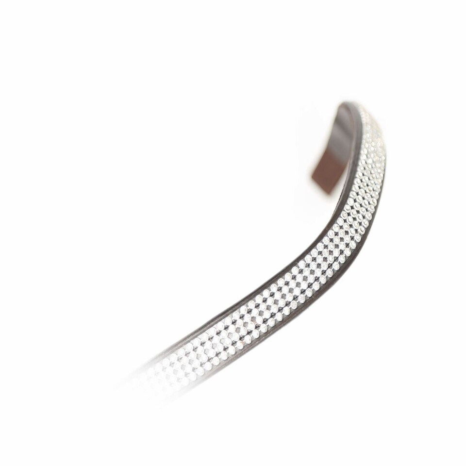 image 1 of Shires Aviemore Small Diamante Browband Brown | Size: X-Full
Colour: H.Brown