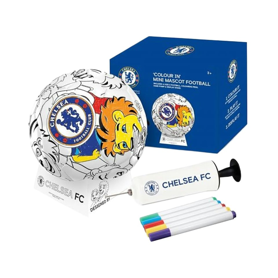 image 1 of Chelsea FC Colour In Mini Football Set - Multicoloured - 2