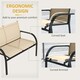 image 4 of Outsunny 4pcs Patio Furniture Set Garden Sofa Glass Top Coffee Table Beige