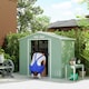 image 2 of Outsunny 7 x 4ft Garden Shed Storage with Foundation Kit and Vents Light Green