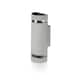 image 5 of Auraglow Outdoor Double Up & Down Wall Light - ELTON | Silver | Silver/Warm White