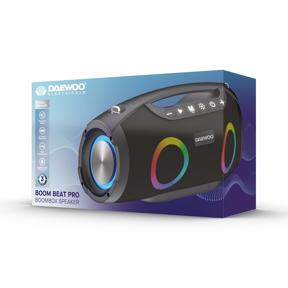 image 1 of Daewoo Boom Beat Pro 40W Bluetooth Boombox Speaker IPX5